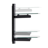 StarTech.com 2B-WALL-MOUNT-SHELF Estantes para equipos av Negro Vidrio 250 mm