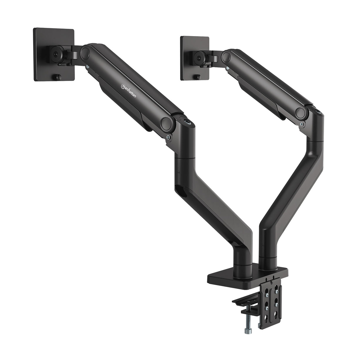 Manhattan Soporte doble de sobremesa para TV/monitores (Articulado con muelle), para pantallas de 13" a 45", f