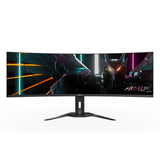GIGABYTE Monitor de juegos curvo CO49DQ OLED - 5120x1440 (DQHD), 1800R, 144Hz, 0.03ms, KVM, FreeSync Premium Pro, HDMI 2