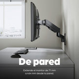 Manhattan Soporte de pared doble para TV/monitores (Articulado de gas), para pantallas de 17" a 32", Compatibilidad VESA: 75×75 y 100×100 mm (verifiqu