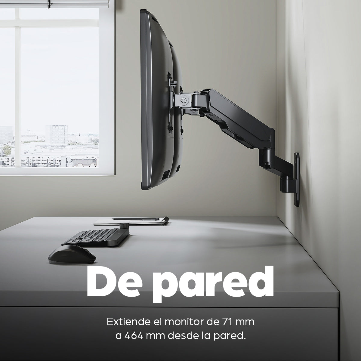 Soporte Manhattan Universal Pared Para 2 Monitores 17" A 32" Pistón Hasta 8 Kg - 461627