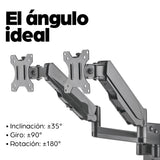 Soporte Manhattan Universal Pared Para 2 Monitores 17" A 32" Pistón Hasta 8 Kg - 461627