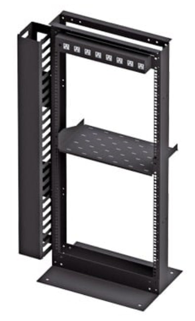 LinkedPRO KIT-ORG-24 armario rack 24U Negro