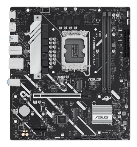 ASUS PRIME H810M-A-CSM Intel H810 LGA 1851 (Socket V1) Micro ATX Intel Core Ultra (Series 2) 128 GB HDD & SSD