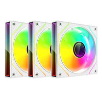 Kit Gamer 3 Ventiladores Xzeal XZ1115 ARGB 25dB 1200RPM 120mm Blanco