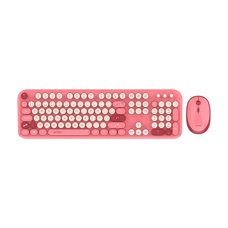 Acteck Creator Chic K-Colors MK485 teclado Ratón incluido Universal RF inalámbrico QWERTY Español Rosa, Interruptor de m