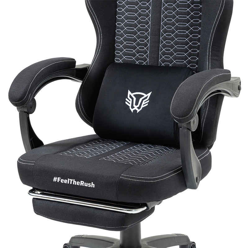Balam Rush BR-940641 silla para videojuegos Silla universal para juegos Asiento acolchado tapizado Negro, 120 kg, Respal