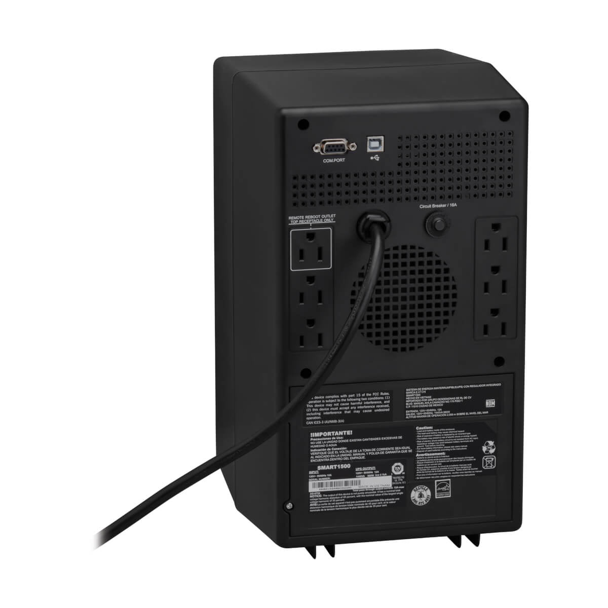 Tripp Lite SMART1500 UPS SmartPro Interactivo de 120V, 1.5kVA y 980W, Torre, USB, DB9, 6 Tomacorrientes, Línea interacti