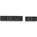 StarTech.com Juego de Extensor HDMI por IP con Compresión Avanzada audio/vídeo extendedores Transmisor y receptor de señales AV 1920 x 100 Pixeles Cat5e, Cat6 15 m
