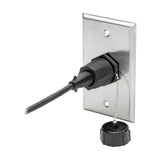 Tripp Lite N206-BC01-IND Acoplador de Mampara RJ45 para Cat5 / Cat6, Hembra a Hembra, Blindado, Industrial, Tapa Contra 