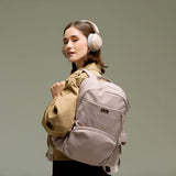 Perfect Choice Petalia mochila Mochila casual Beige Poliéster, Ciudad, Mujer, Compartimento del portátil