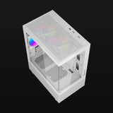 Ocelot Gaming GLASS EW7 gabinete de computadora Blanco, ITX, Micro ATX, Aluminio