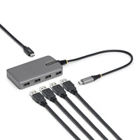 StarTech.com Hub USB-C de 4 Puertos USB-A - Ladrón USB USB Tipo C a USB-A - Concentrador USB 3.0 Portátil de 5Gb - Alime