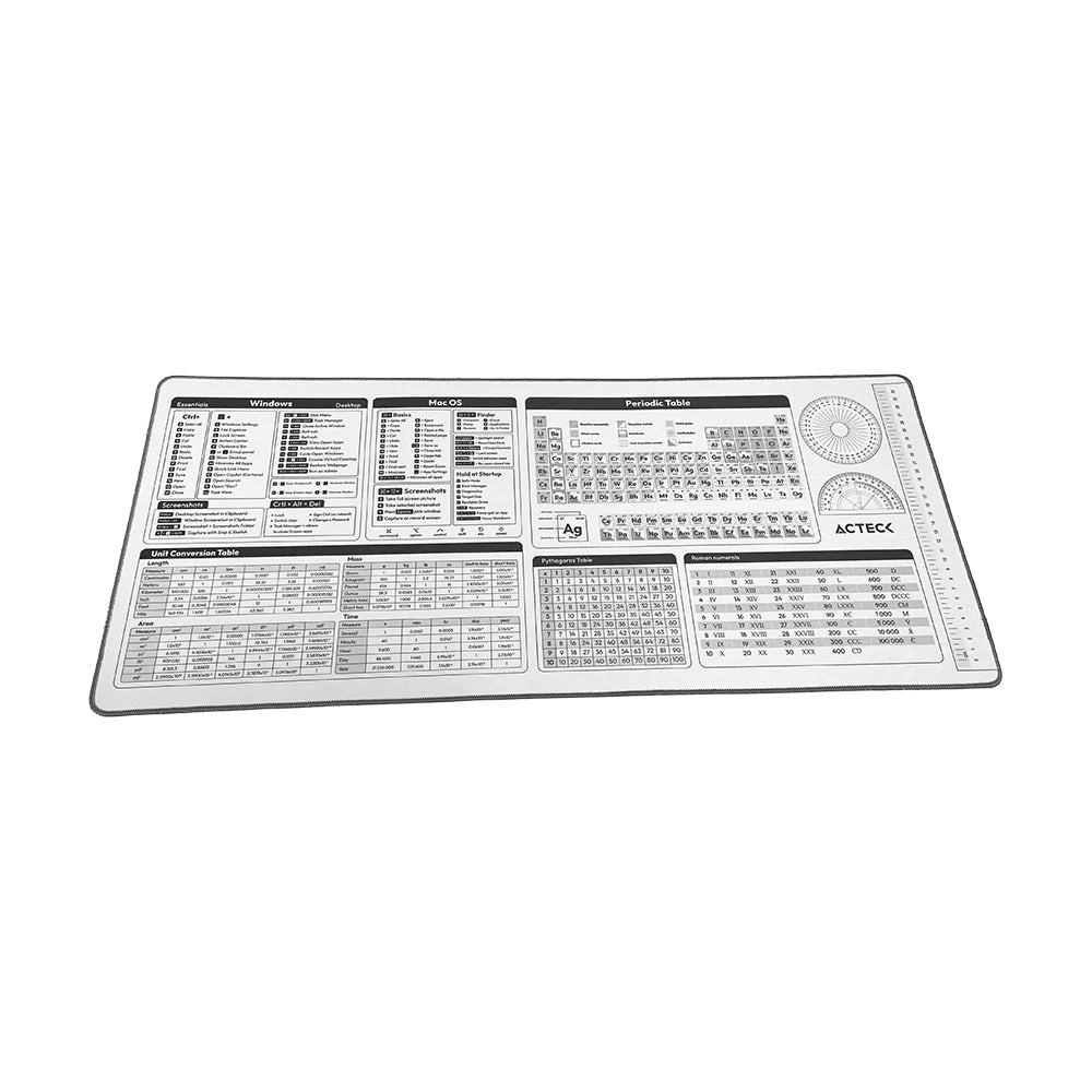 Acteck AC-941082 alfombrilla para ratón Negro, Blanco, Imagen, Tela, Caucho
