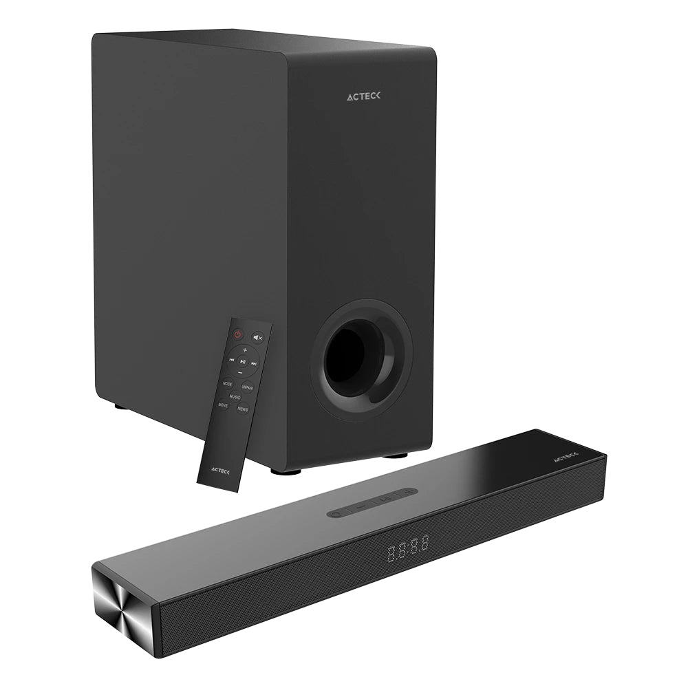 Acteck Thin BS600 Negro 2.1 canales 60 W, 45 - 5000 Hz, 4 Ohmio, AC-940801