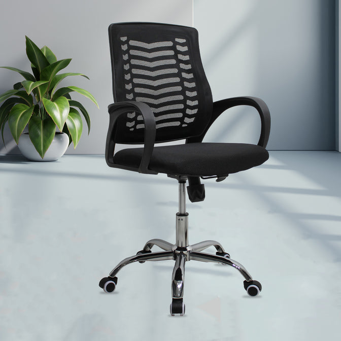 mundo in SILL0903716 silla para oficina o computadora asiento duro respaldo acolchado, Negro, Negro, Polipropileno