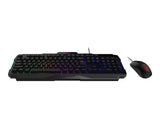 MSI FORGE GK100 COMBO Teclado Juego Alámbrico USB Interruptor de membrana
