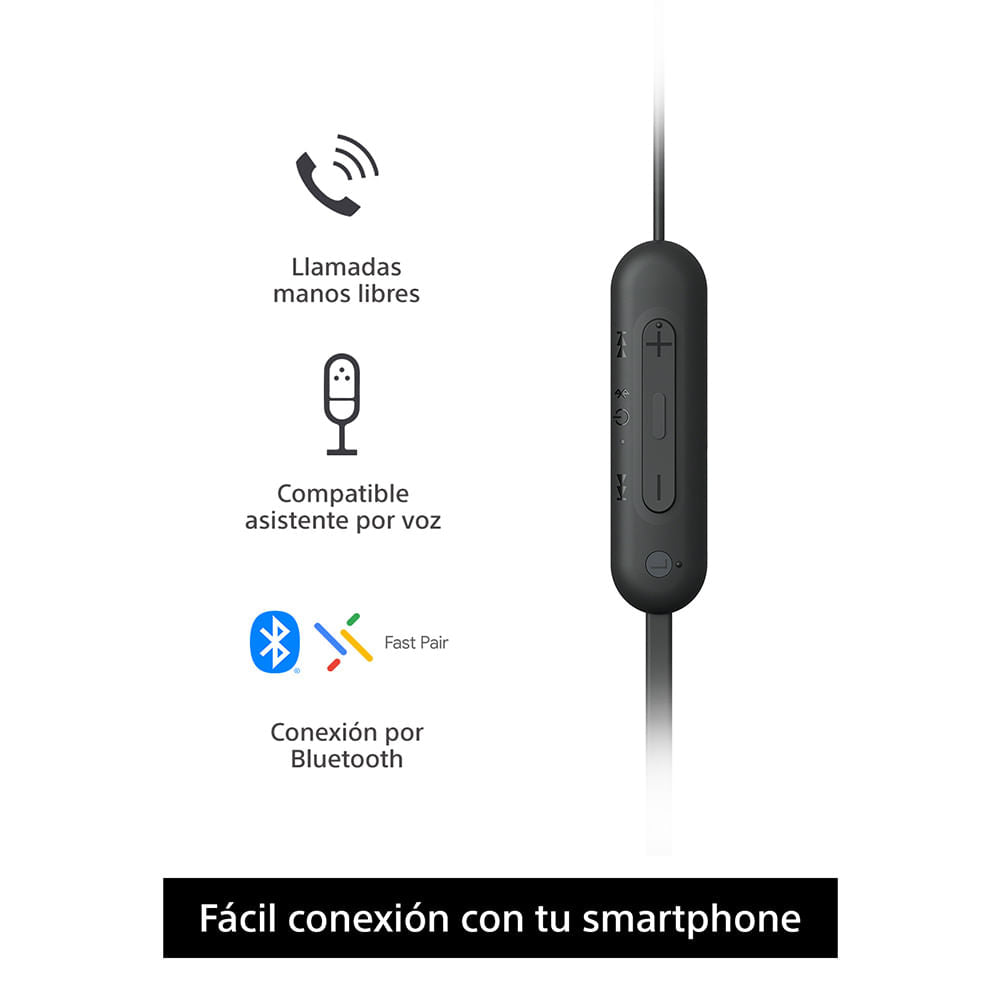 Sony WI-C100/BZ UC Auriculares Auriculares Dentro de oído Llamadas/Música Binaural