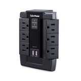 CyberPower P600WSURC1 limitador de tensión 1200 J 6 salidas AC NEMA 5-15R 125 V