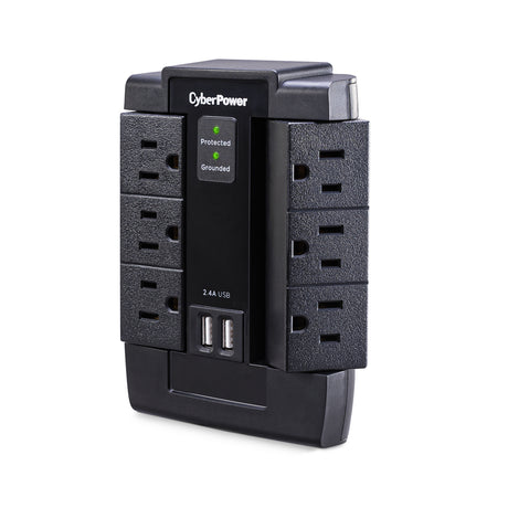 CyberPower P600WSURC1 limitador de tensión 1200 J 6 salidas AC NEMA 5-15R 125 V