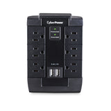 CyberPower P600WSURC1 limitador de tensión 1200 J 6 salidas AC NEMA 5-15R 125 V