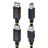 StarTech.com Cable KVM DisplayPort y USB 3.0 5Gbps de 3m - 4K 60Hz - Cable Combo DP 1.2 y USB para Switch Conmutador KVM