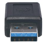 Manhattan Adaptador de USB-A a USB-C con Súper Velocidad Cable USB-A USB-C Macho Hembra