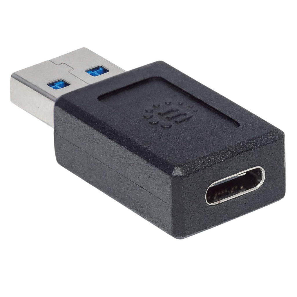 Manhattan Adaptador de USB-A a USB-C con Súper Velocidad Cable USB-A USB-C Macho Hembra