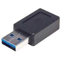Manhattan Adaptador de USB-A a USB-C con Súper Velocidad Cable USB-A USB-C Macho Hembra