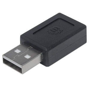Manhattan Adaptador USB 2.0 de Tipo C a Tipo A Cable USB A USB C Macho Hembra