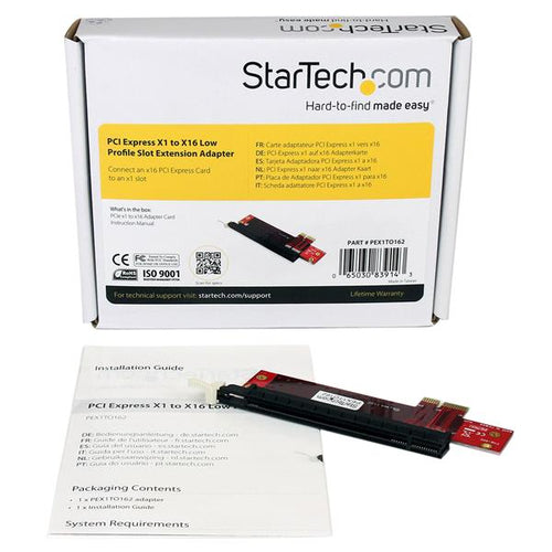 StarTech.com Adaptador para Ranura de Extensión PCI Express x1 a x16 de Perfil Bajo Tarjetas y adaptadores de interfaz P
