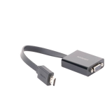 Adaptador HDMI a VGA / Resolución 1080P / Audio 3.5mm / Con Puerto Micro USB para Alimentación / Plug & Play / No Requiere Controlador / ABS / Flexible y Duradero