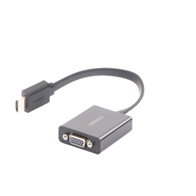 Adaptador HDMI a VGA / Resolución 1080P / Audio 3.5mm / Con Puerto Micro USB para Alimentación / Plug & Play / No Requiere Controlador / ABS / Flexible y Duradero