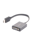 Adaptador HDMI a VGA / Resolución 1080P / Audio 3.5mm / Con Puerto Micro USB para Alimentación / Plug & Play / No Requiere Controlador / ABS / Flexible y Duradero