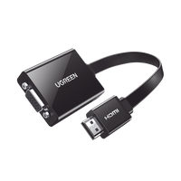 Ugreen 40248 adaptador de cable de vídeo 0,16 m HDMI Negro