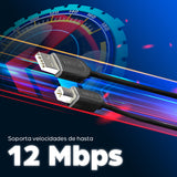 Manhattan 342650 Cable USB 1.1 USB A USB B Macho
