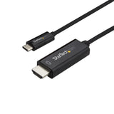 StarTech.com Cable de 3m USB C a HDMI - Cable Adaptador de Vídeo USB Tipo C a HDMI 2.0 4K de 60Hz - Compatible con Thunderbolt 3 - Portátil a Monitor HDMI - Modo Alt DP 1.2 HBR2 - Negro Cable Derecho Derecho 3 m USB Tipo C