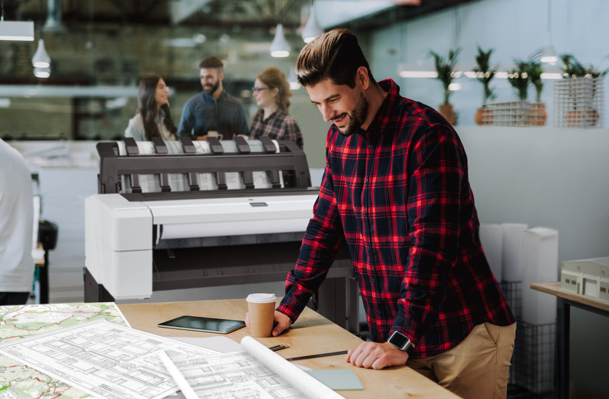 HP Designjet Impresora PostScript de 36" T1600dr, Inyección de tinta térmica, 2400 x 1200 DPI, PDF 1.7