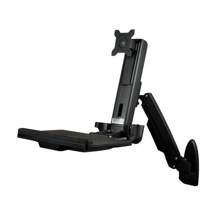 StarTech.com Estación de Trabajo de Pie y Sentado para Montaje en Pared - Para Un Monitor de hasta 24 Pulgadas - Escrito