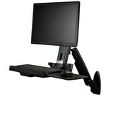 StarTech.com Estación de Trabajo de Pie y Sentado para Montaje en Pared - Para Un Monitor de hasta 24 Pulgadas - Escrito