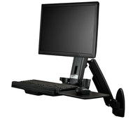 StarTech.com Estación de Trabajo de Pie y Sentado para Montaje en Pared - Para Un Monitor de hasta 24 Pulgadas - Escrito