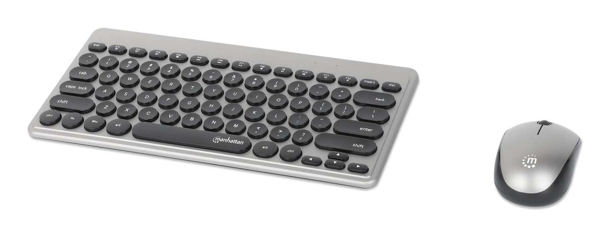 Manhattan 180795 Teclado Universal Inalámbrico RF inalámbrico Interruptor de membrana