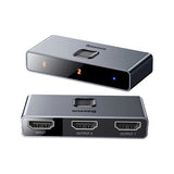 Baseus CAHUB-BC0G divisor de vídeo HDMI 3x HDMI, 3840 x 2160 Pixeles, Negro, Gris