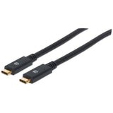 Manhattan Cable USB C A USB C 3.1 Macho a Macho 2 Mts, 10 Gbps, Negro