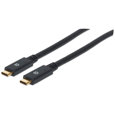 Manhattan Cable USB C A USB C 3.1 Macho a Macho 2 Mts, 10 Gbps, Negro