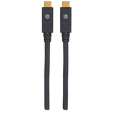 Manhattan Cable USB C A USB C 3.1 Macho a Macho 2 Mts, 10 Gbps, Negro