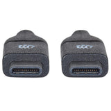 Manhattan Cable USB-C a USB-C, 50 cm, macho a macho, 10 Gbps (USB 3.2 Gen 2 / USB 3.1), 3 A (carga rápida), negro, garantía de por vida, equivalente a USB31CC50CM Cable USB 3.2 Gen 2 (3.1 Gen 2) USB C USB C Macho