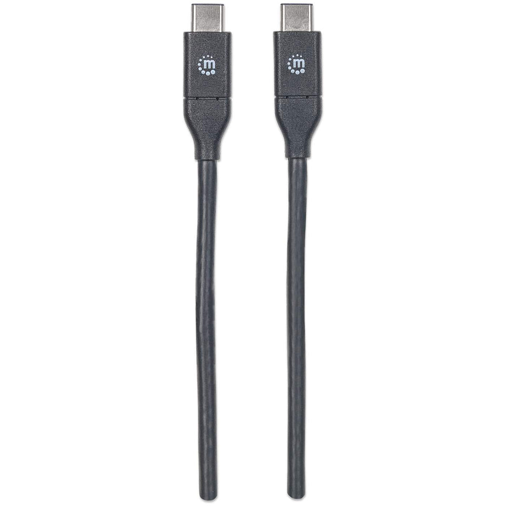 Manhattan Cable USB-C a USB-C, 50 cm, macho a macho, 10 Gbps (USB 3.2 Gen 2 / USB 3.1), 3 A (carga rápida), negro, garantía de por vida, equivalente a USB31CC50CM Cable USB 3.2 Gen 2 (3.1 Gen 2) USB C USB C Macho