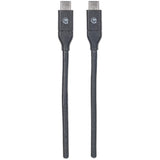 Manhattan Cable USB-C a USB-C, 50 cm, macho a macho, 10 Gbps (USB 3.2 Gen 2 / USB 3.1), 3 A (carga rápida), negro, garantía de por vida, equivalente a USB31CC50CM Cable USB 3.2 Gen 2 (3.1 Gen 2) USB C USB C Macho