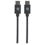 Manhattan Cable USB-C a USB-C, 1 m, macho a macho, 480 Mbps (USB 2.0), 3 A (carga rápida), negro, garantía de por vida, equivalente a USB2CC1M Cable USB 2.0 USB C USB C Macho